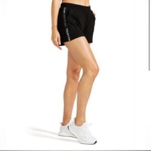 Peloton Uptown Vibes Sweat Shorts Black White Sweatpant Fleece with Logo